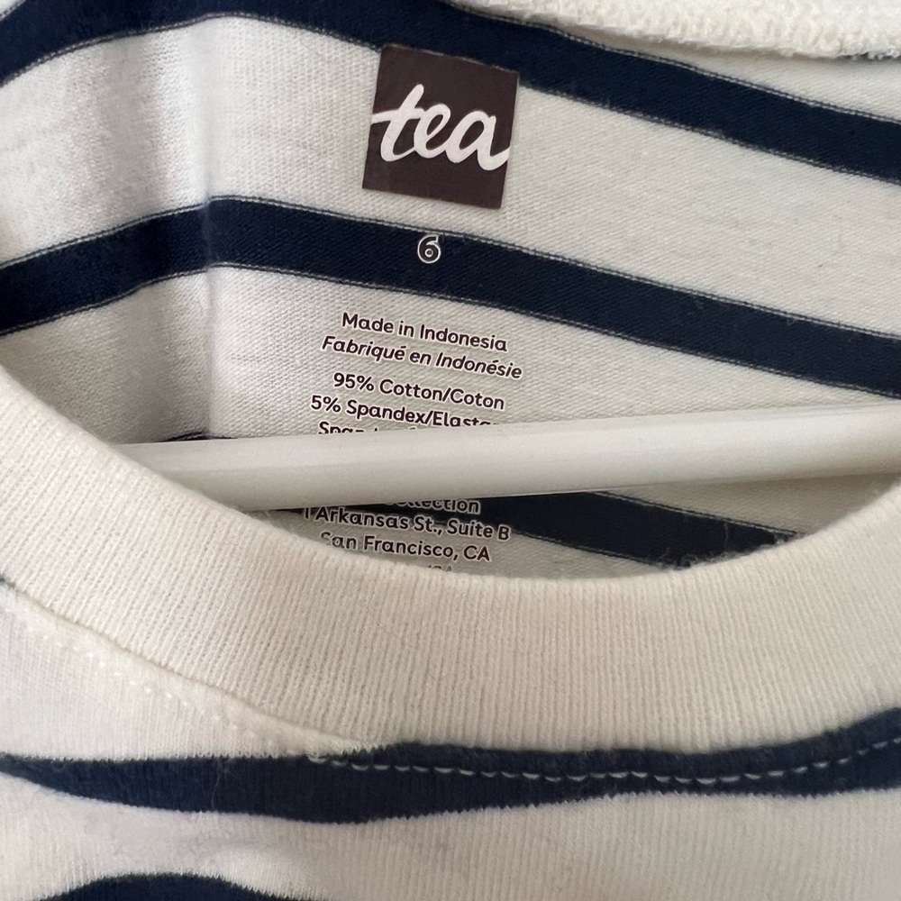 Tea Collection Striped Ruffle Shoulder Dress - Picture 2 of 5